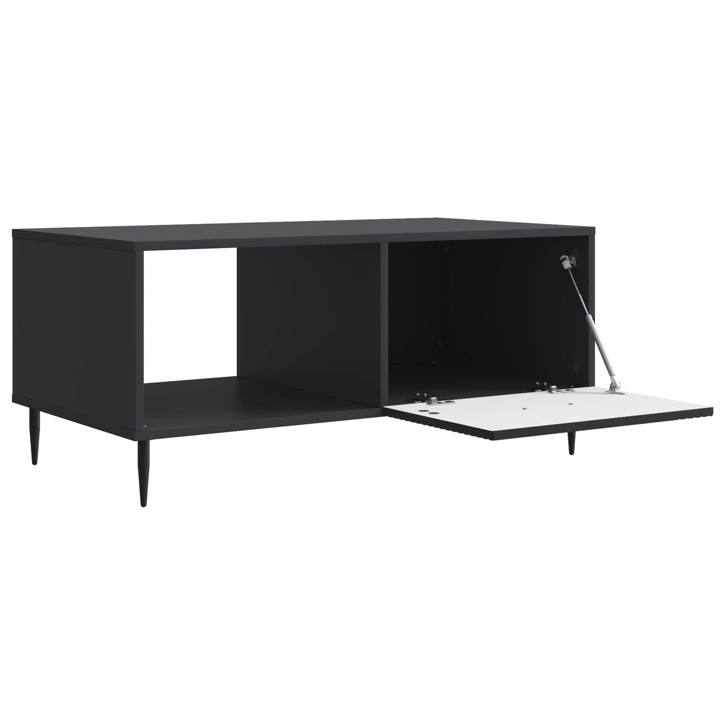 vidaXL Coffee Table Black 90 x 50 x 40 cm Engineered Wood 4