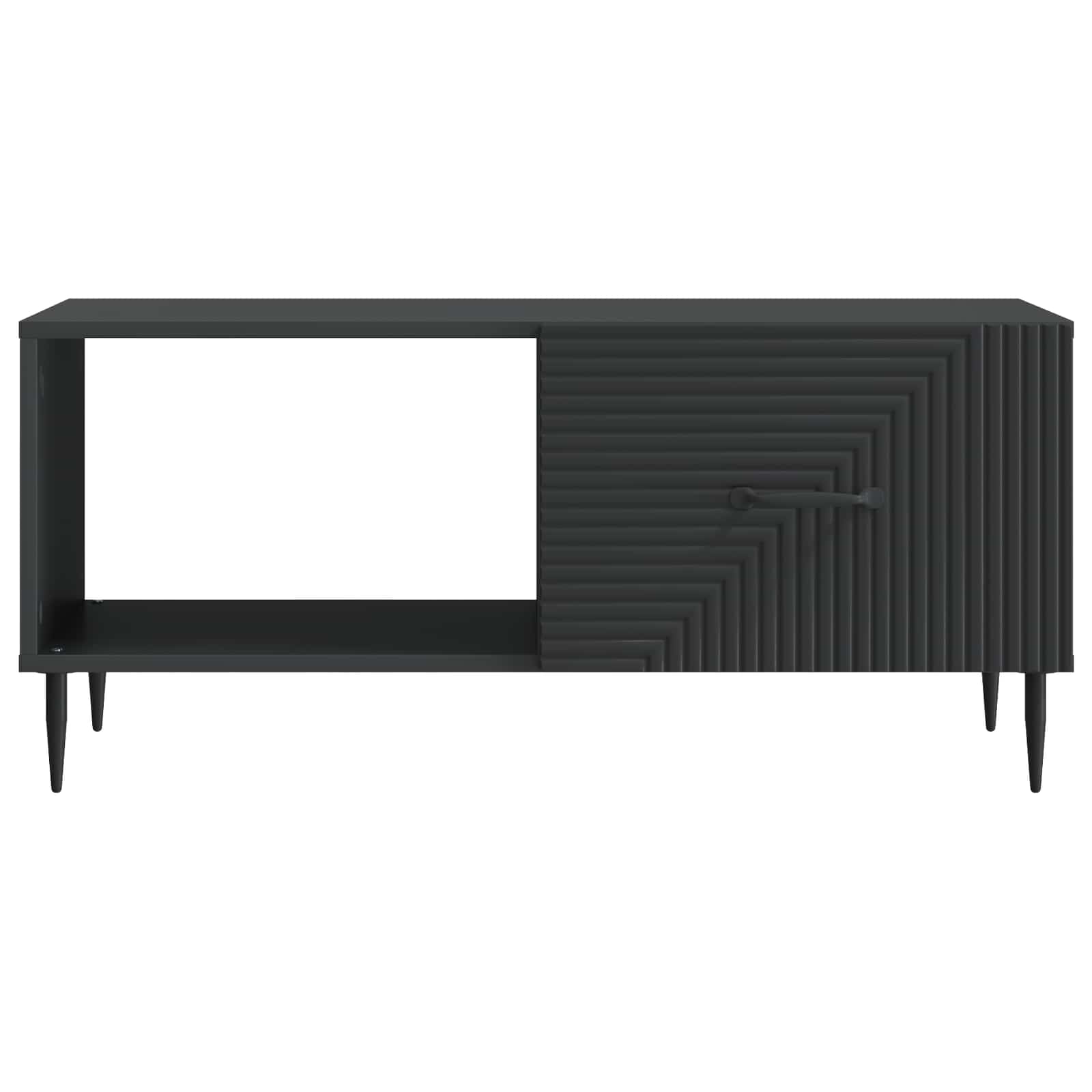 vidaXL Coffee Table Black 90 x 50 x 40 cm Engineered Wood 5