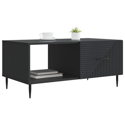 vidaXL Coffee Table Black 90 x 50 x 40 cm Engineered Wood 3