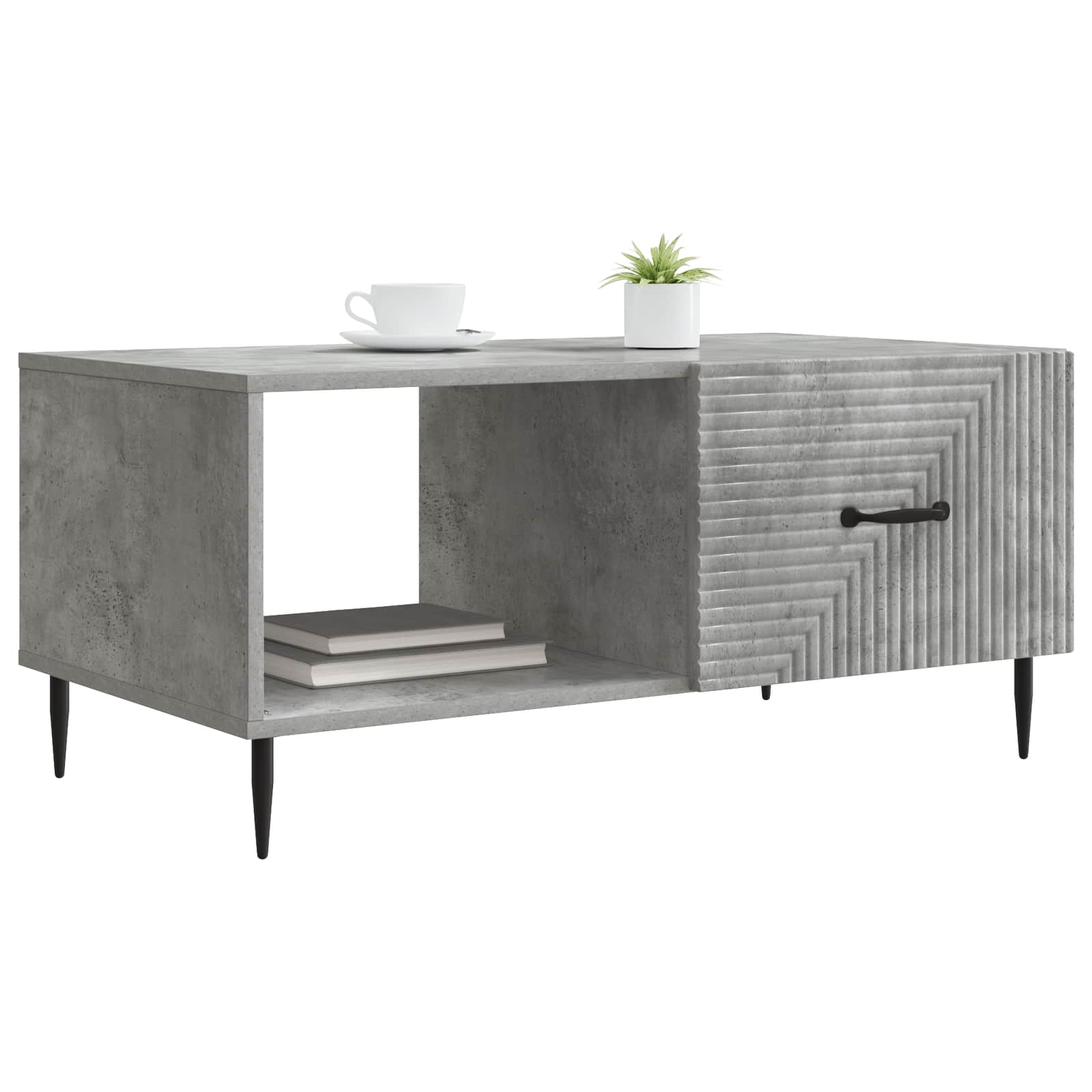 vidaXL Coffee Table Concrete Grey 90 x 50 x 40 cm Engineered Wood 3