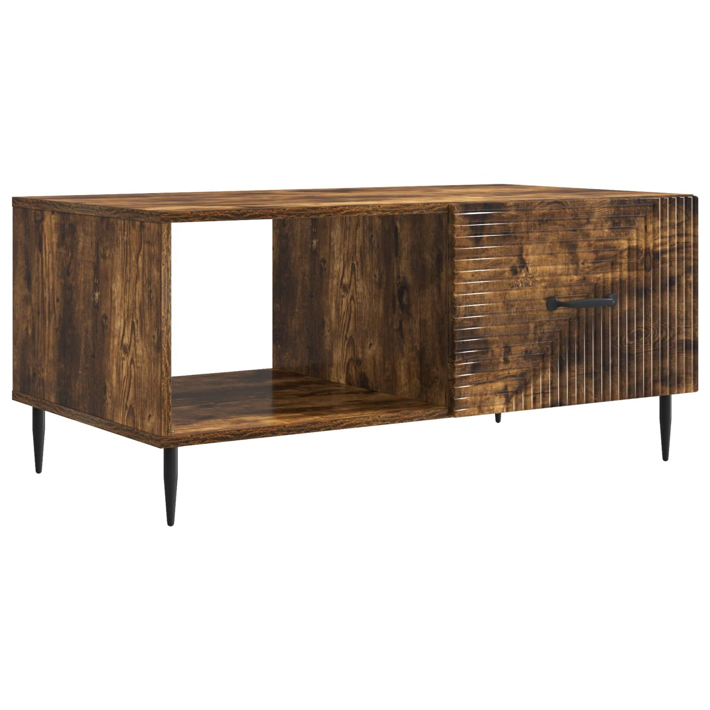 vidaXL Coffee Table Smoked Oak 90 x 50 x 40 cm Engineered Wood 2
