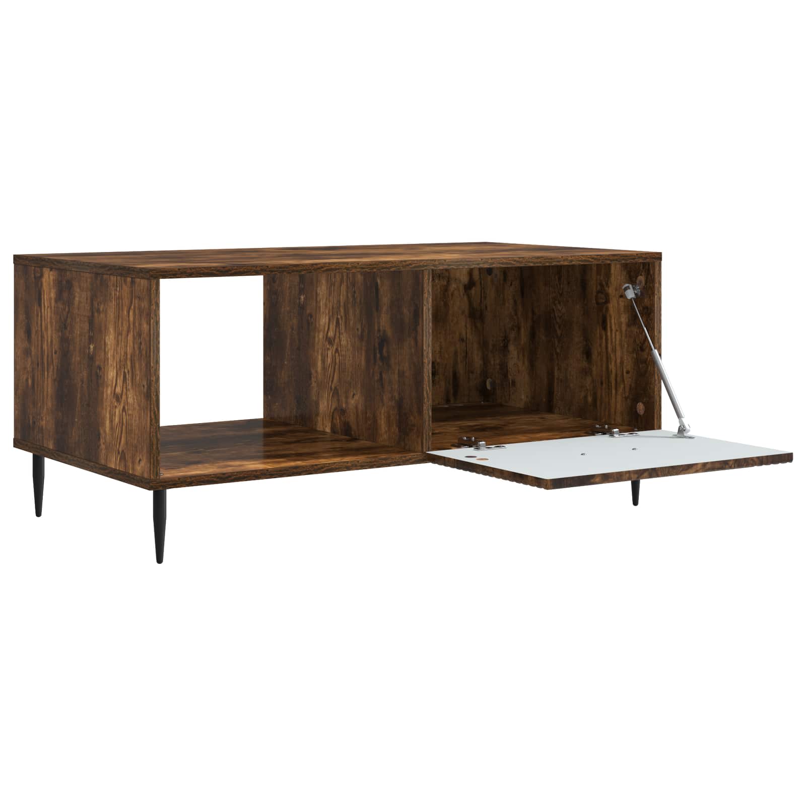 vidaXL Coffee Table Smoked Oak 90 x 50 x 40 cm Engineered Wood 4