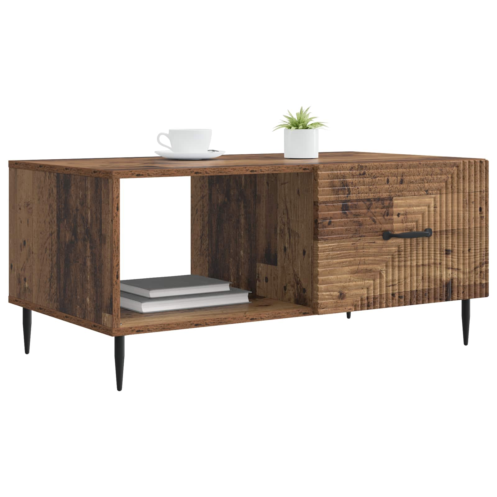 vidaXL Coffee Table Old Wood 90 x 50 x 40 cm Engineered Wood 3