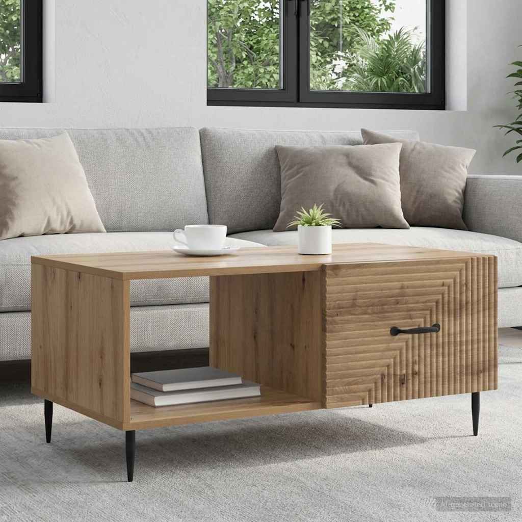 vidaXL Coffee Table Artisan Oak 90 x 50 x 40 cm Engineered Wood 1
