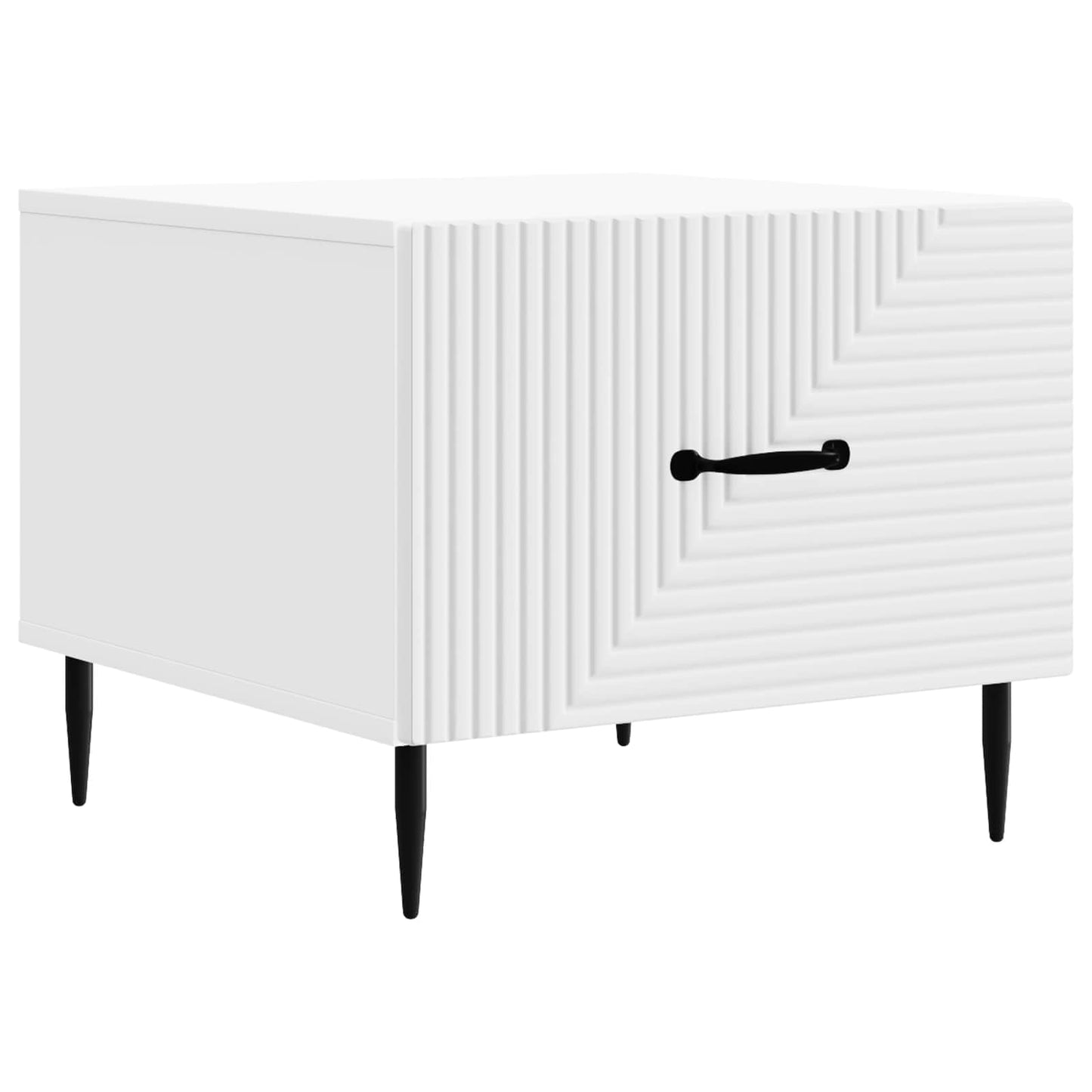 vidaXL Coffee Table with Drawer White 49 x 50 x 40 cm Engineered Wood 2