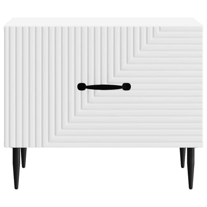 vidaXL Coffee Table with Drawer White 49 x 50 x 40 cm Engineered Wood 5