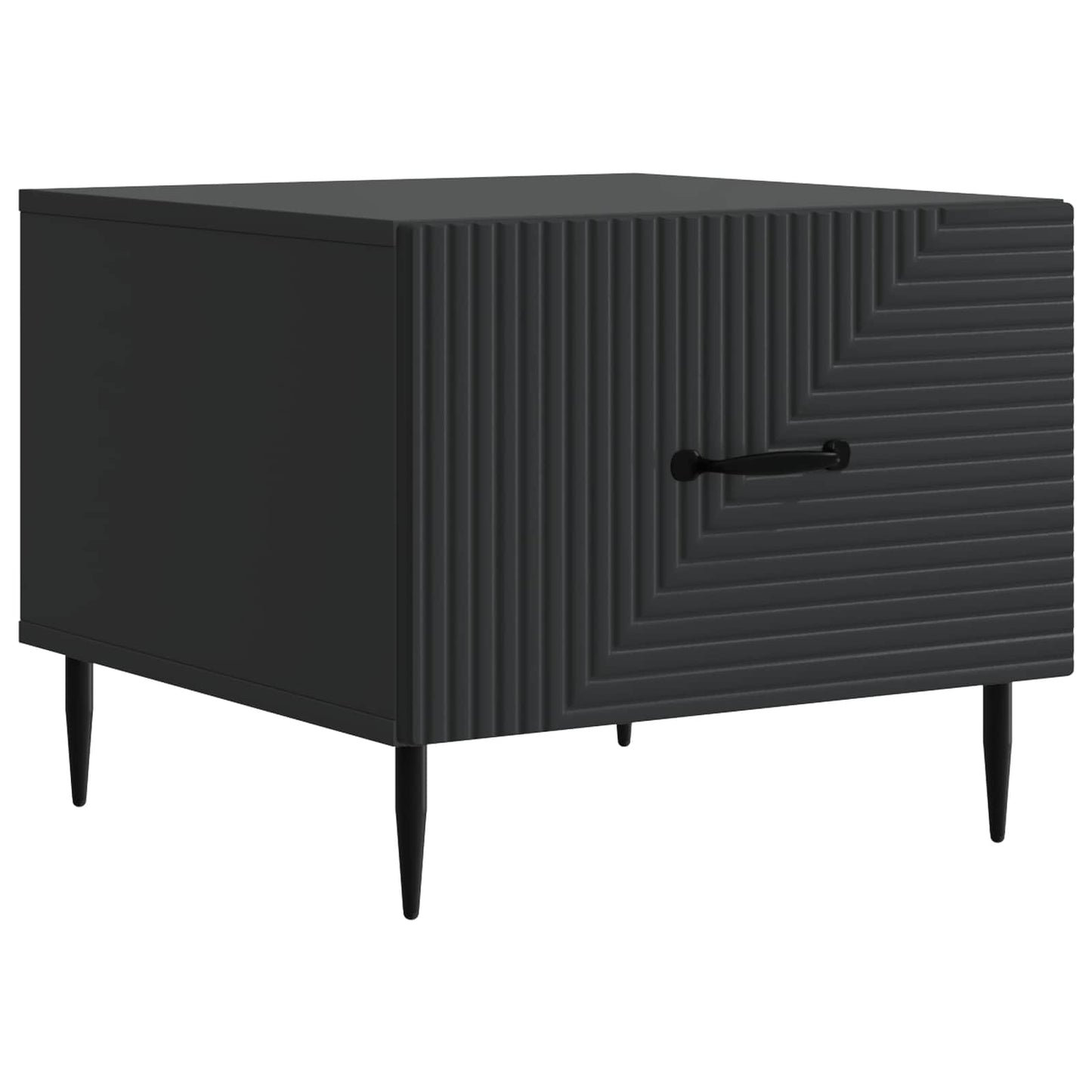 vidaXL Coffee Table with Drawer Black 49 x 50 x 40 cm Engineered Wood 2