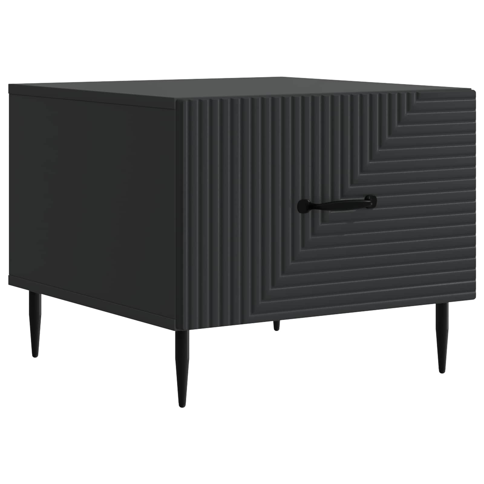 vidaXL Coffee Table with Drawer Black 49 x 50 x 40 cm Engineered Wood 2