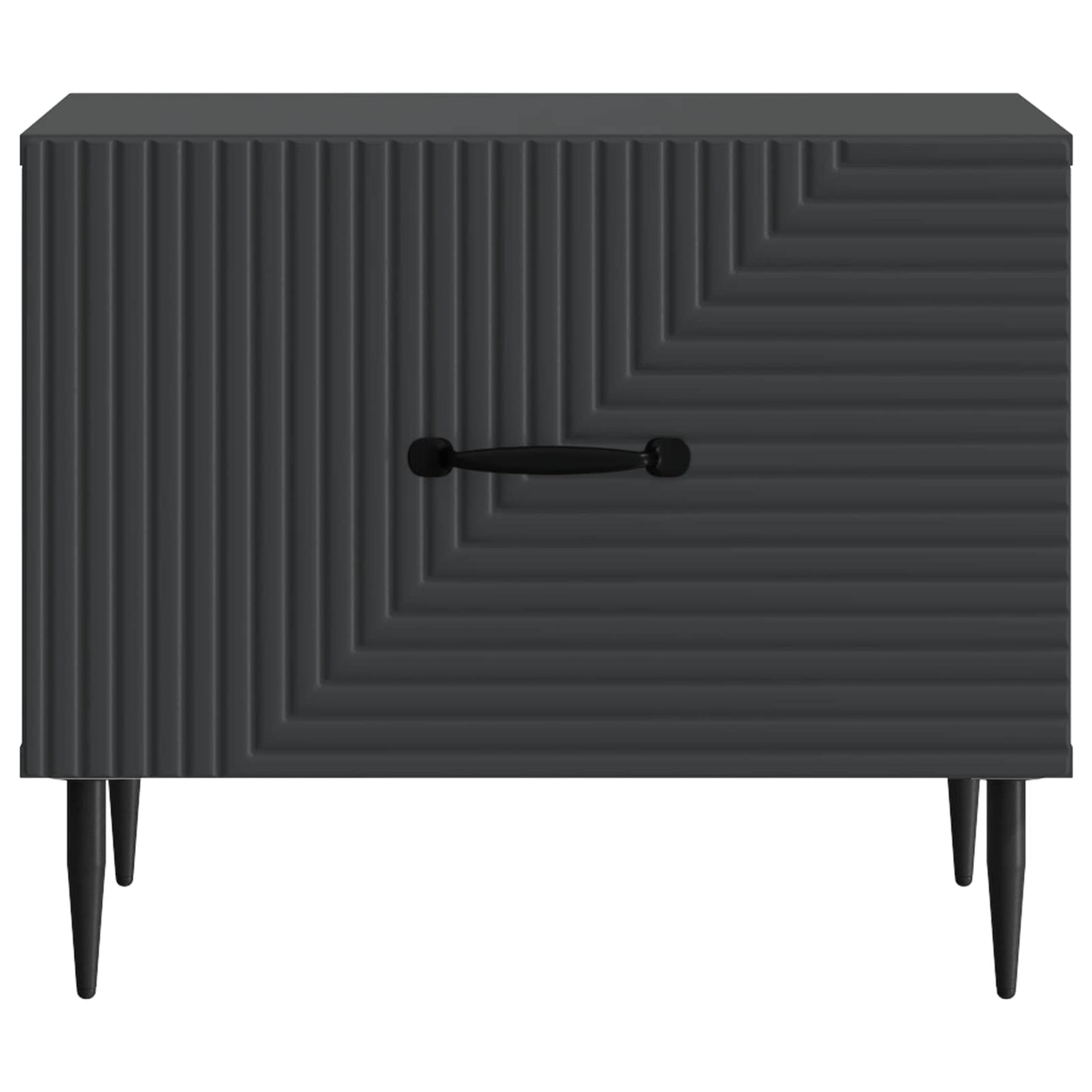 vidaXL Coffee Table with Drawer Black 49 x 50 x 40 cm Engineered Wood 5