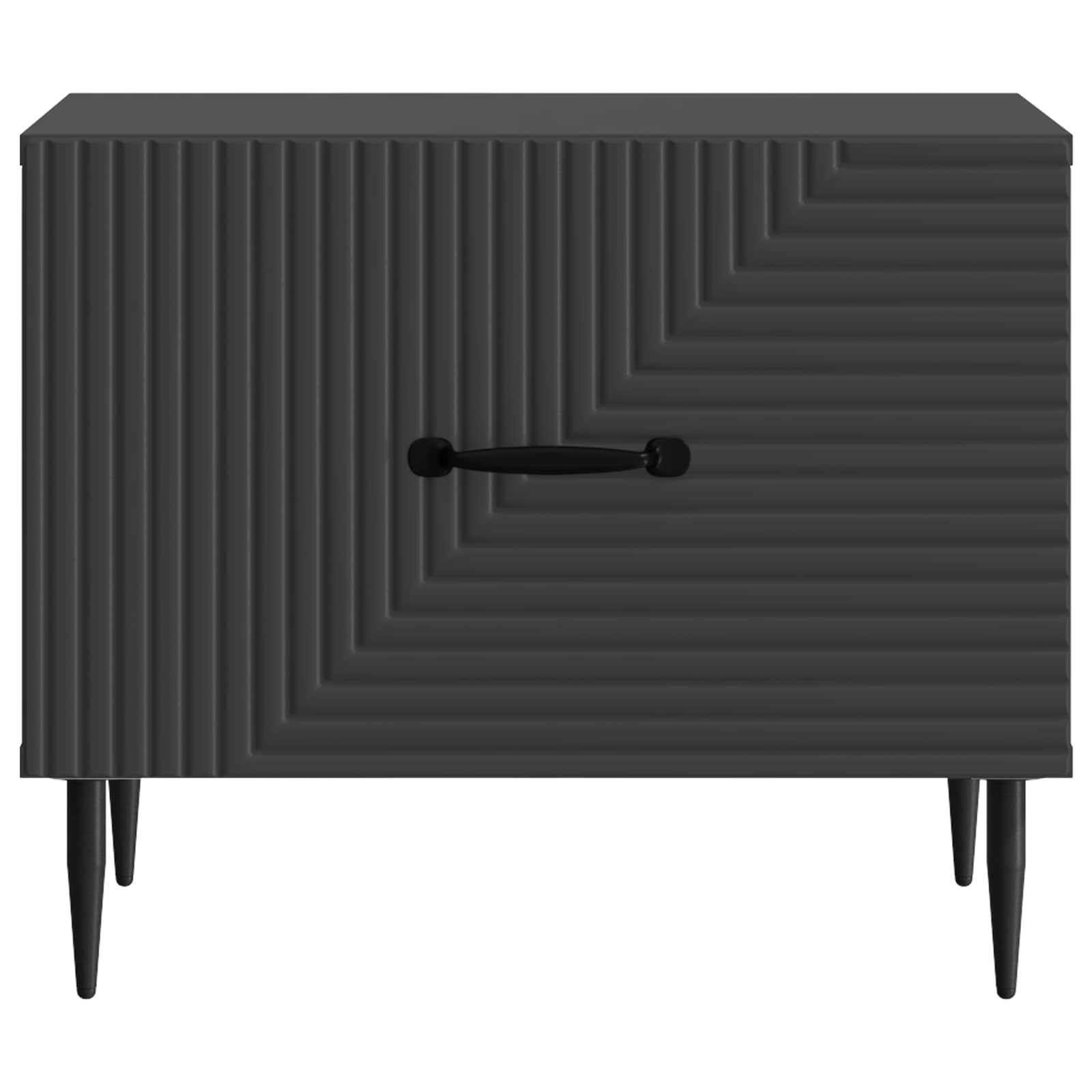 vidaXL Coffee Table with Drawer Black 49 x 50 x 40 cm Engineered Wood 5