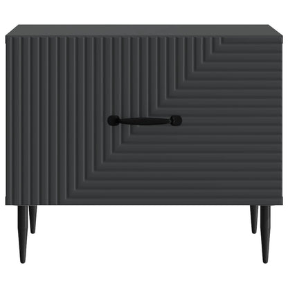 vidaXL Coffee Table with Drawer Black 49 x 50 x 40 cm Engineered Wood 5