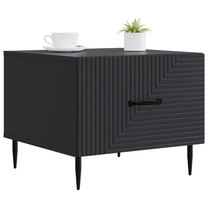vidaXL Coffee Table with Drawer Black 49 x 50 x 40 cm Engineered Wood 3