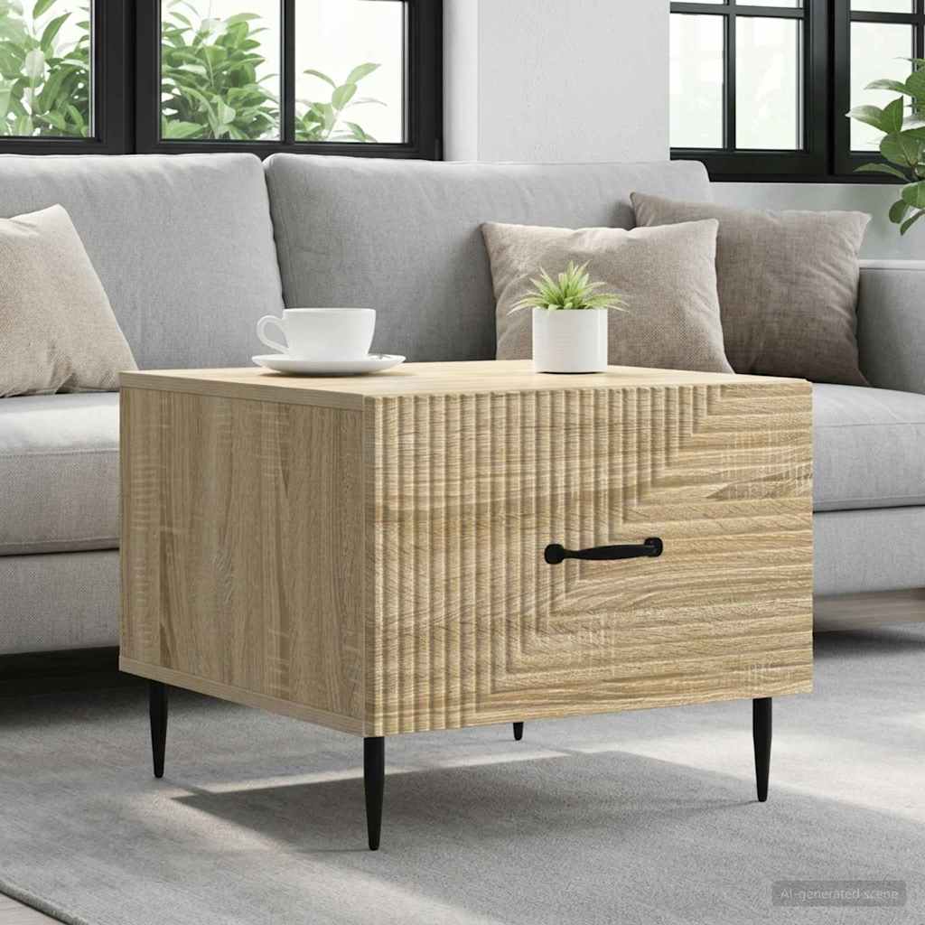 vidaXL Coffee Table Sonoma Oak 49 x 50 x 40 cm Engineered Wood 1