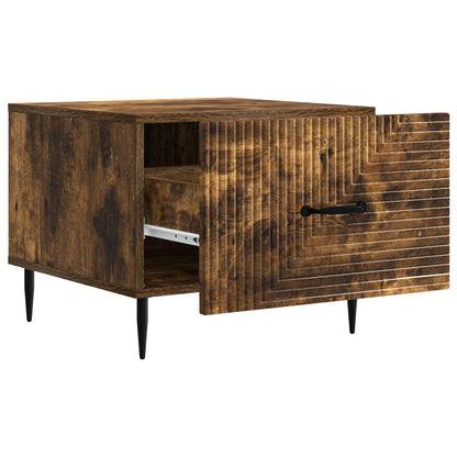 vidaXL Coffee Table Smoked Oak 49 x 50 x 40 cm Engineered Wood 4