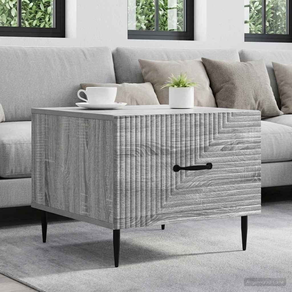 vidaXL Coffee Table Grey Sonoma 49 x 50 x 40 cm Engineered Wood 1