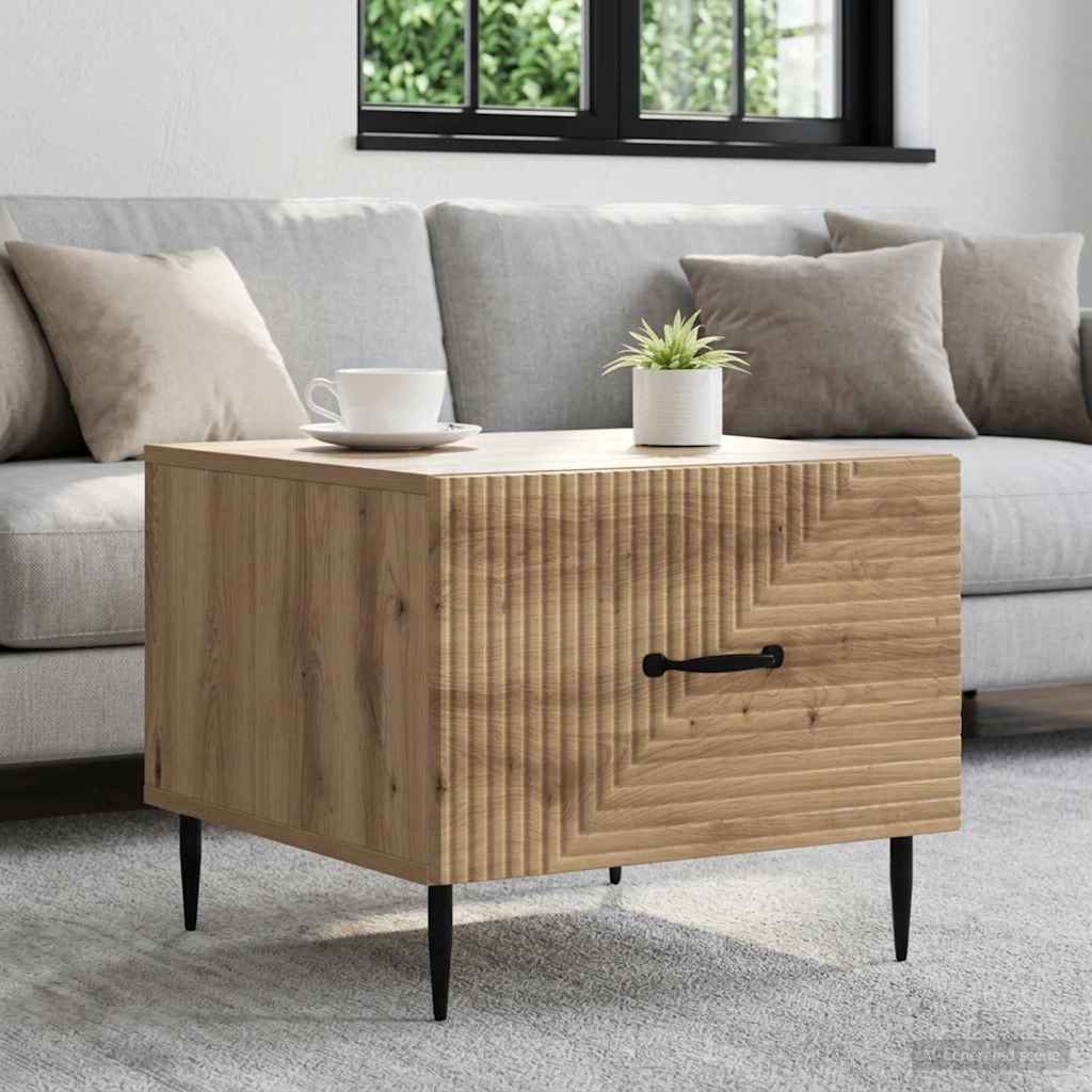 vidaXL Coffee Table Artisan Oak 49 x 50 x 40 cm Engineered Wood 1