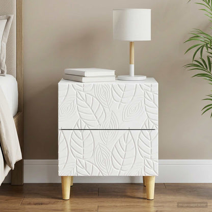 vidaXL Bedside Table White 43 x 34.5 x 48 cm Engineered Wood 1
