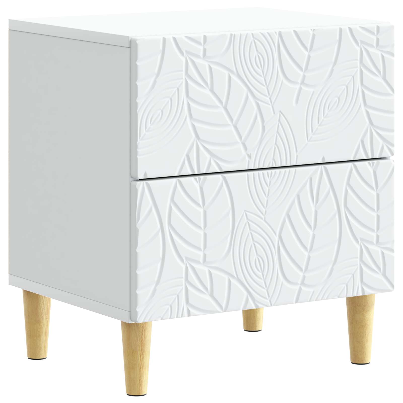 vidaXL Bedside Table White 43 x 34.5 x 48 cm Engineered Wood 2