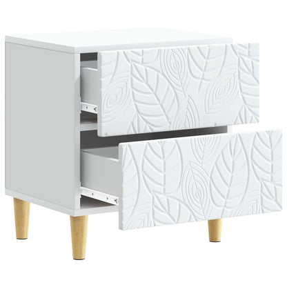 vidaXL Bedside Table White 43 x 34.5 x 48 cm Engineered Wood 3