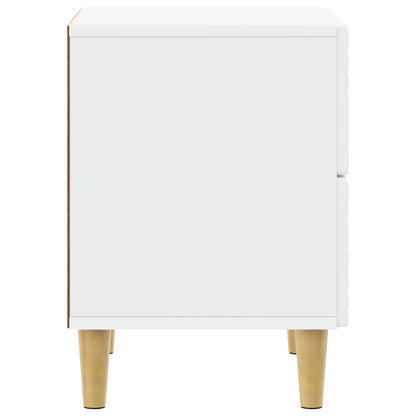 vidaXL Bedside Table White 43 x 34.5 x 48 cm Engineered Wood 5