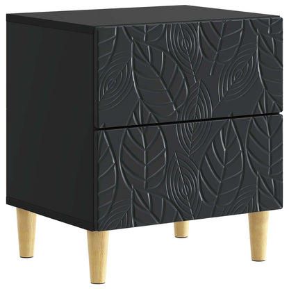 vidaXL Bedside Table Black 43 x 34.5 x 48 cm Engineered Wood 2