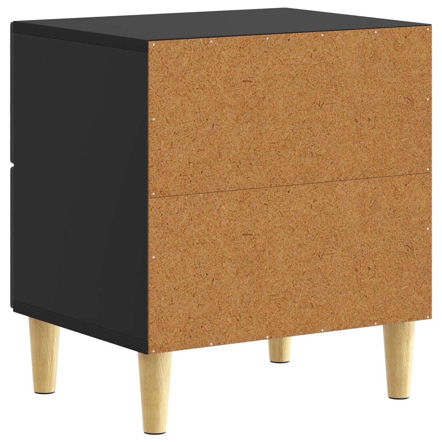 vidaXL Bedside Table Black 43 x 34.5 x 48 cm Engineered Wood 6