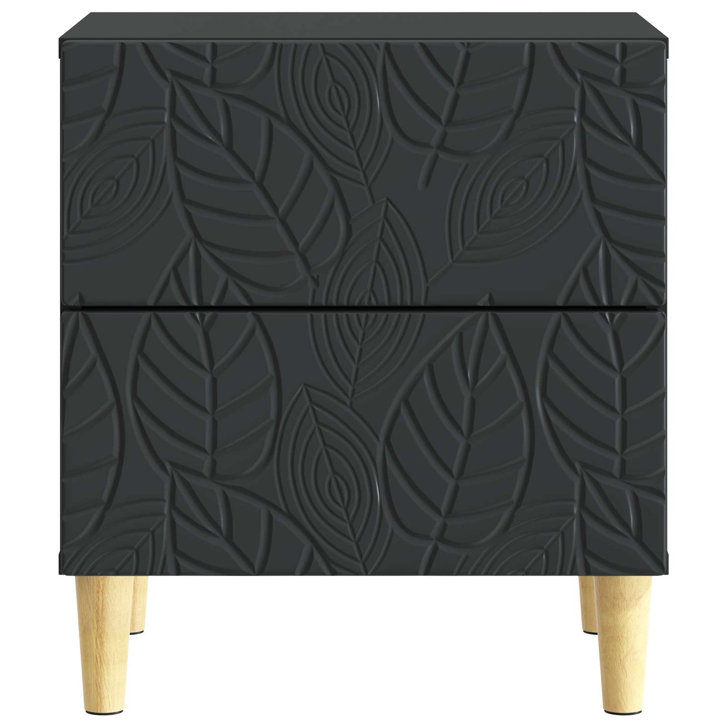 vidaXL Bedside Table Black 43 x 34.5 x 48 cm Engineered Wood 4
