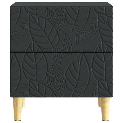 vidaXL Bedside Table Black 43 x 34.5 x 48 cm Engineered Wood 4