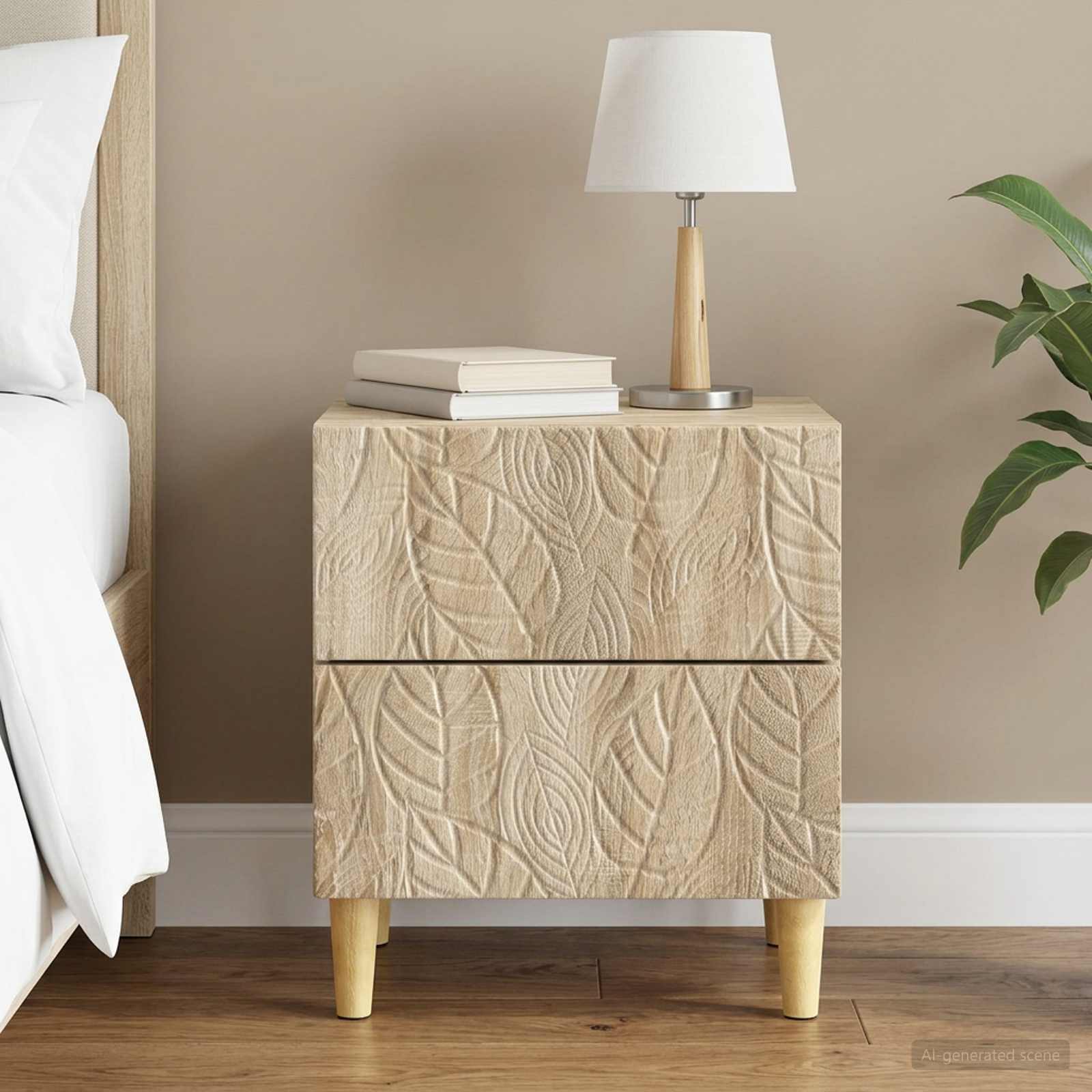 vidaXL Bedside Table Sonoma Oak 43 x 34.5 x 48 cm Engineered Wood 1