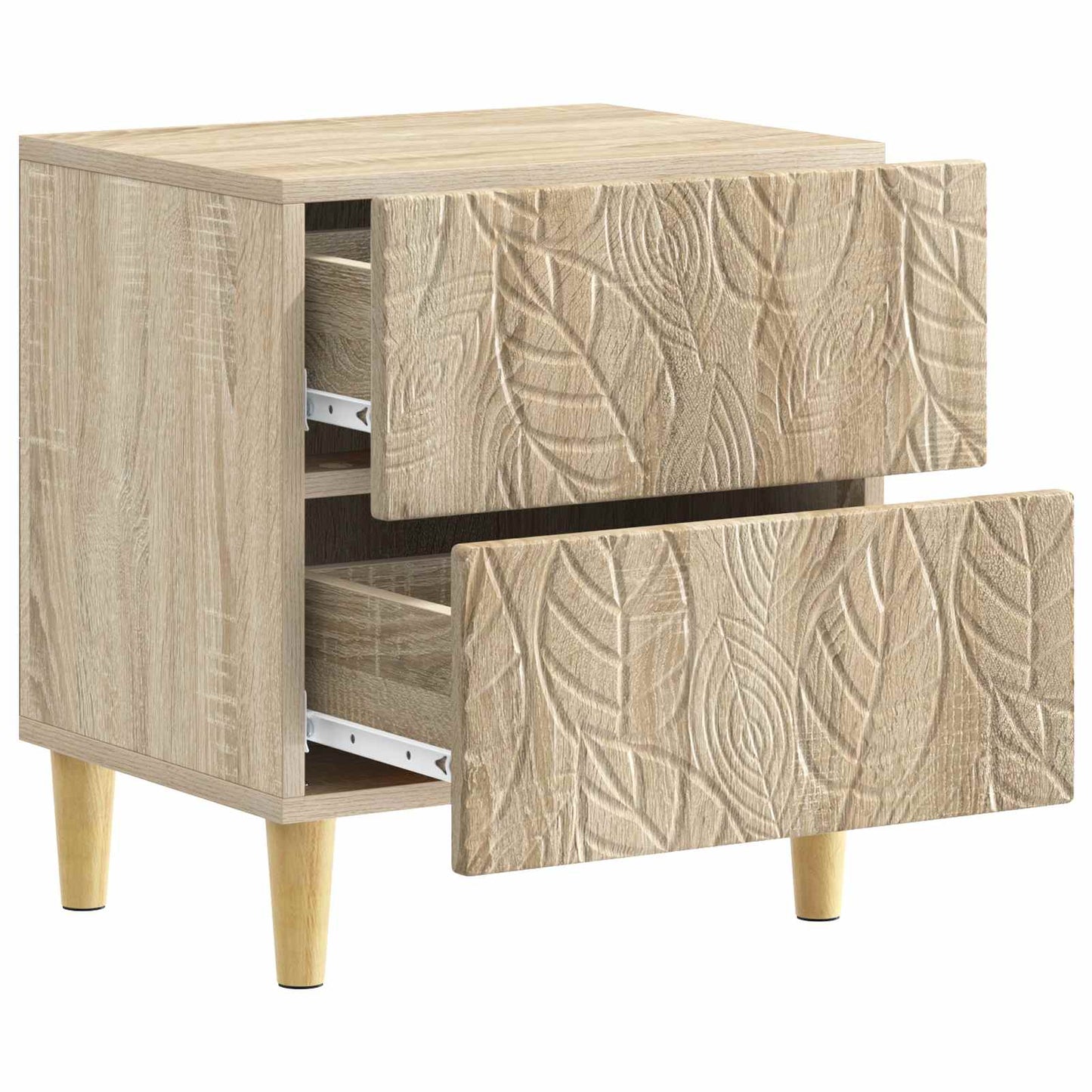 vidaXL Bedside Table Sonoma Oak 43 x 34.5 x 48 cm Engineered Wood 3