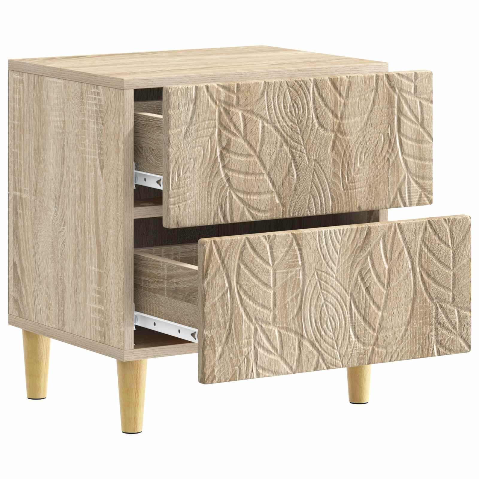 vidaXL Bedside Table Sonoma Oak 43 x 34.5 x 48 cm Engineered Wood 3