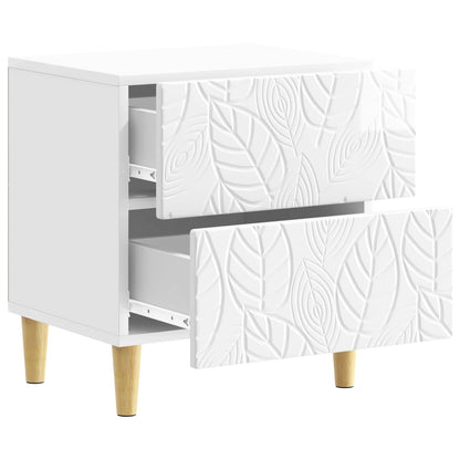 vidaXL Bedside Table High Gloss White 43 x 34.5 x 48 cm 3