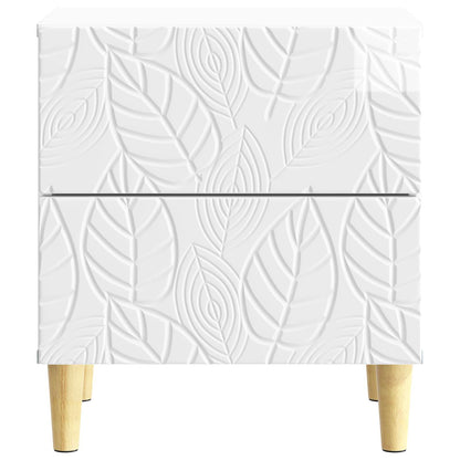 vidaXL Bedside Table High Gloss White 43 x 34.5 x 48 cm 4