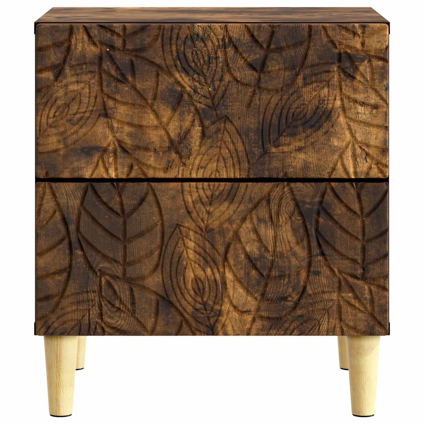 vidaXL Bedside Table Smoked Oak 43 x 34.5 x 48 cm Engineered Wood 4