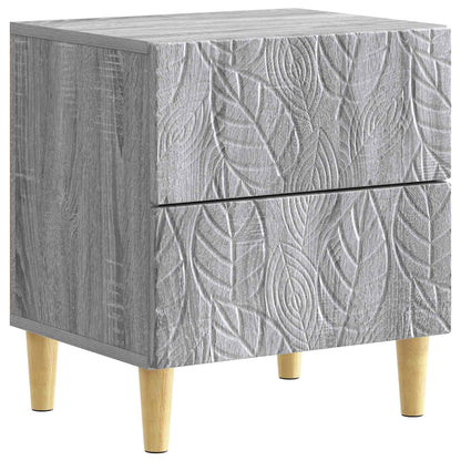 vidaXL Bedside Table Grey Sonoma 43 x 34.5 x 48 cm Engineered Wood 2