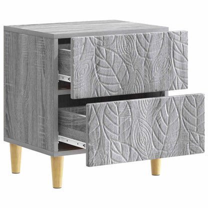 vidaXL Bedside Table Grey Sonoma 43 x 34.5 x 48 cm Engineered Wood 3