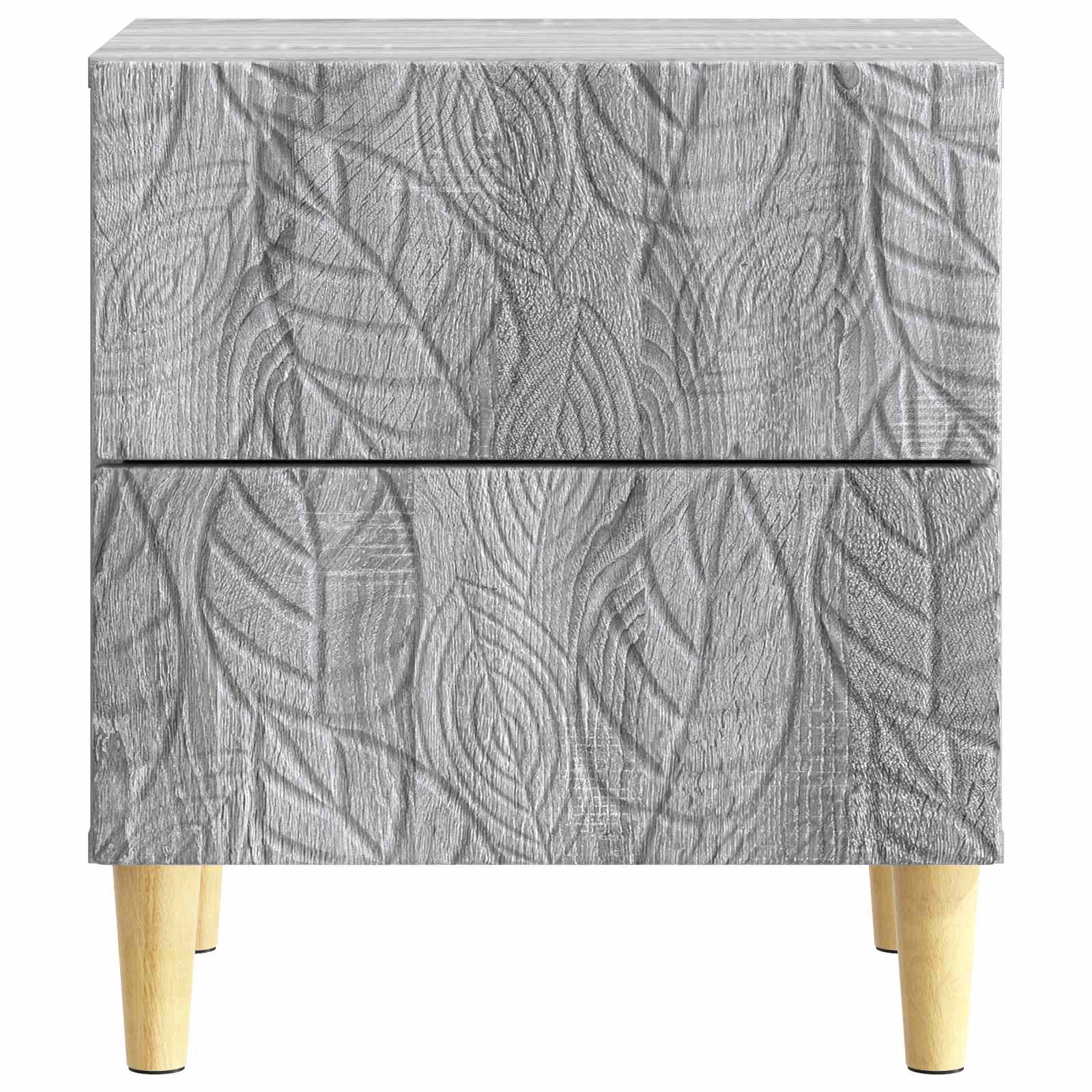 vidaXL Bedside Table Grey Sonoma 43 x 34.5 x 48 cm Engineered Wood 4