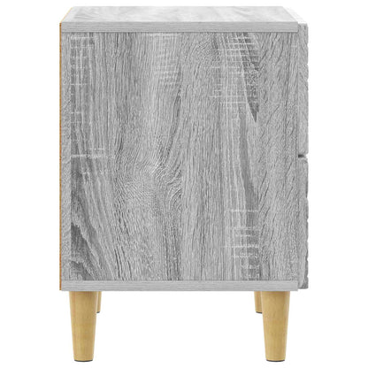 vidaXL Bedside Table Grey Sonoma 43 x 34.5 x 48 cm Engineered Wood 5
