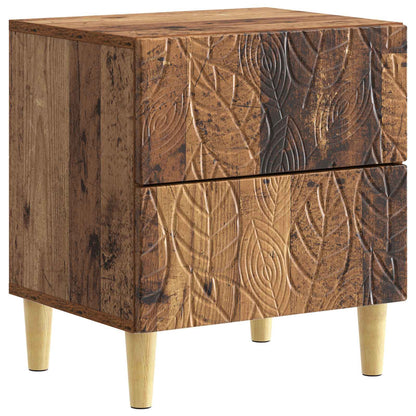 vidaXL Bedside Table Old Wood 43 x 34.5 x 48 cm Engineered Wood 2