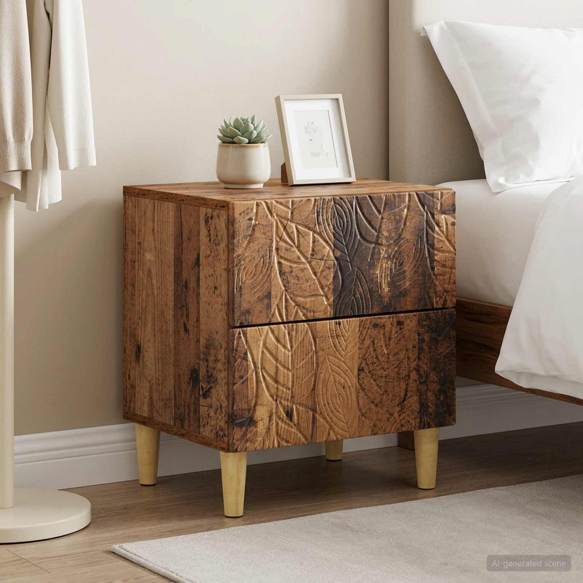 vidaXL Bedside Table 43 x 34.5 x 48 cm Engineered Wood