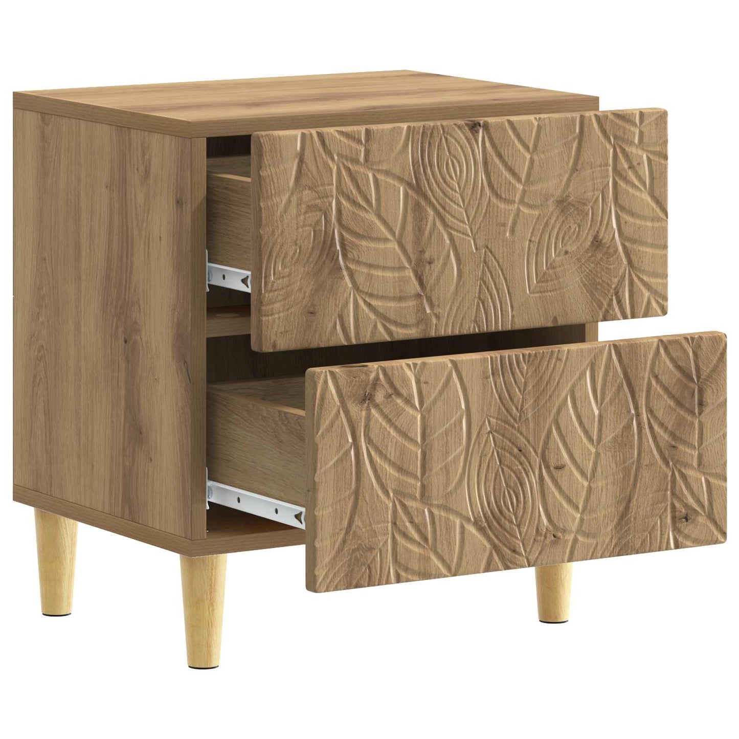 vidaXL Bedside Table Artisan Oak 43 x 34.5 x 48 cm Engineered Wood 3