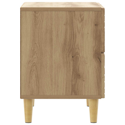 vidaXL Bedside Table Artisan Oak 43 x 34.5 x 48 cm Engineered Wood 5