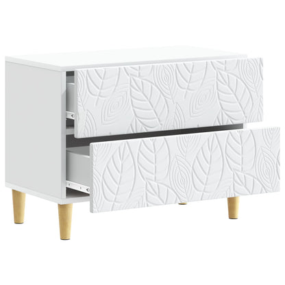 vidaXL Bedside Table White 62 x 34.5 x 48 cm Engineered Wood 3