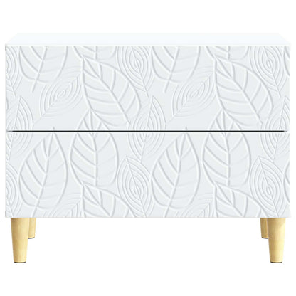 vidaXL Bedside Table White 62 x 34.5 x 48 cm Engineered Wood 4