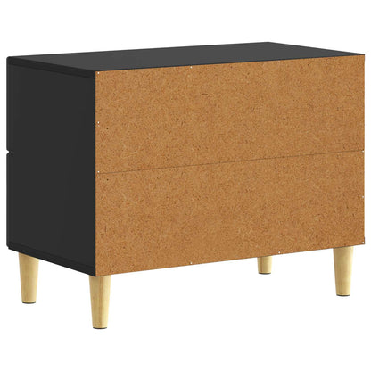 vidaXL Bedside Table Black 62 x 34.5 x 48 cm Engineered Wood 6