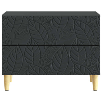 vidaXL Bedside Table Black 62 x 34.5 x 48 cm Engineered Wood 4