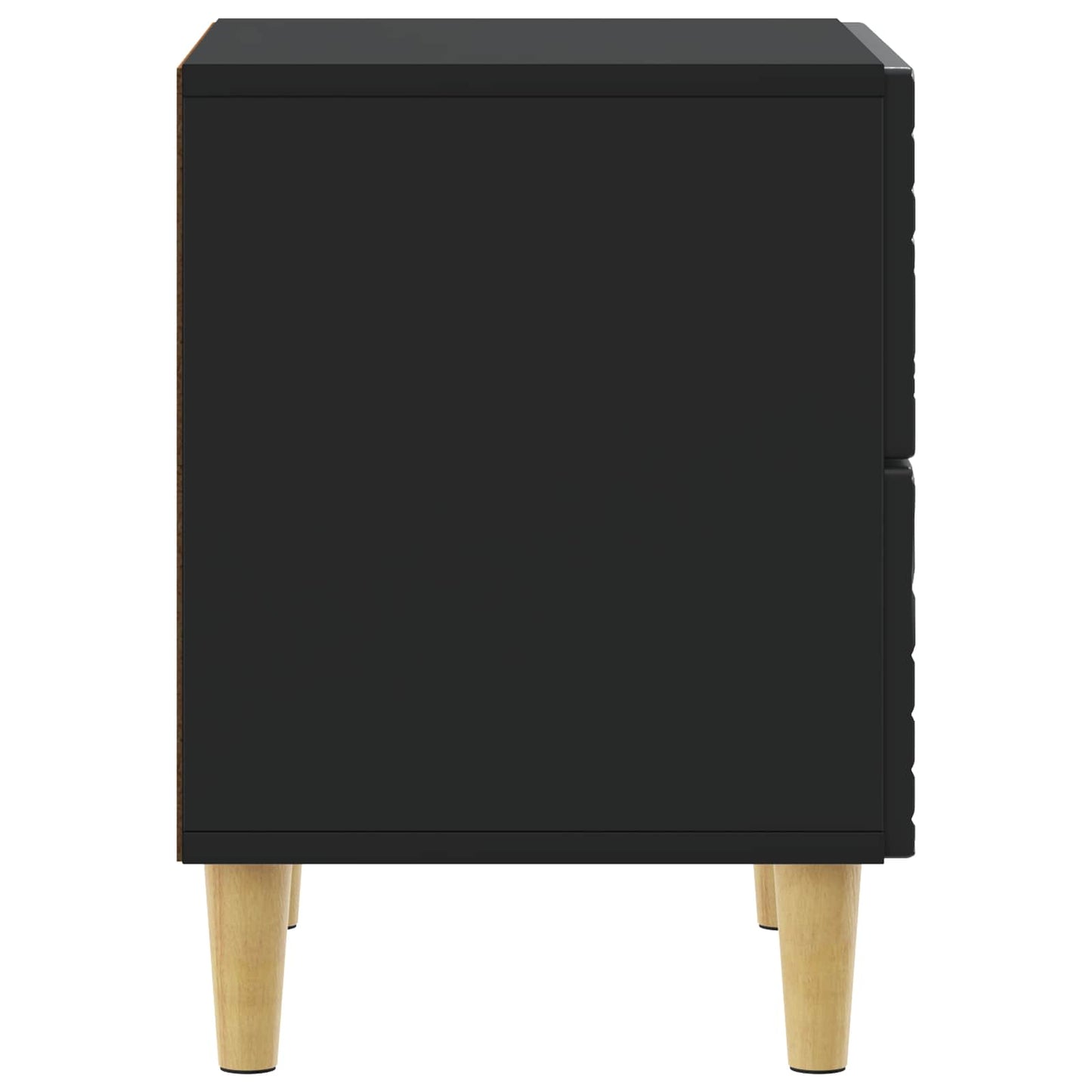 vidaXL Bedside Table Black 62 x 34.5 x 48 cm Engineered Wood 5