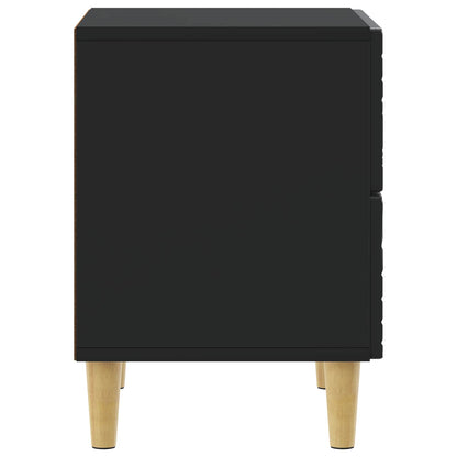 vidaXL Bedside Table Black 62 x 34.5 x 48 cm Engineered Wood 5