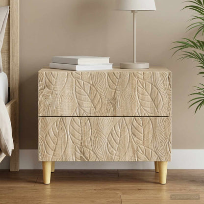 vidaXL Bedside Table Sonoma Oak 62 x 34.5 x 48 cm Engineered Wood 1