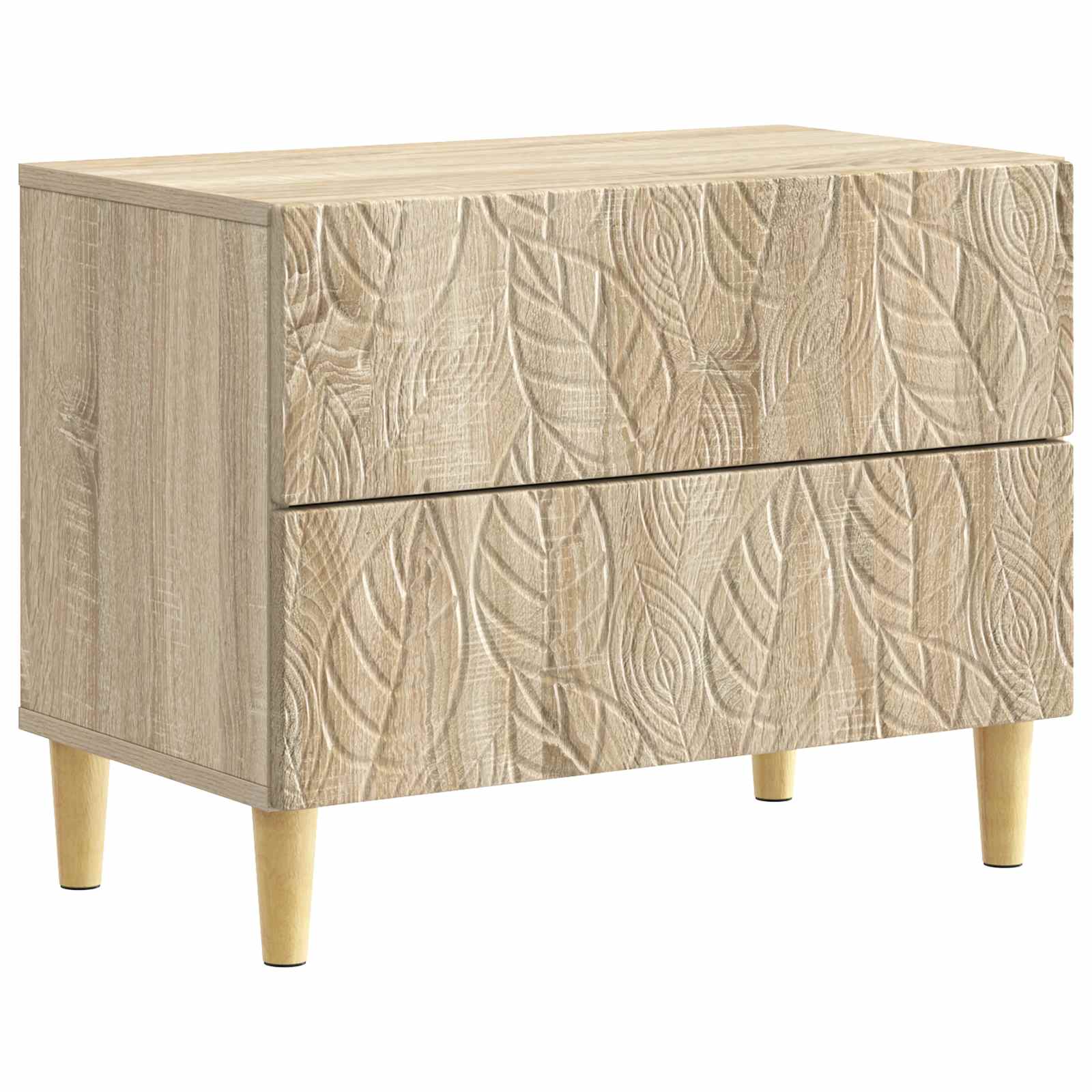 vidaXL Bedside Table Sonoma Oak 62 x 34.5 x 48 cm Engineered Wood 2